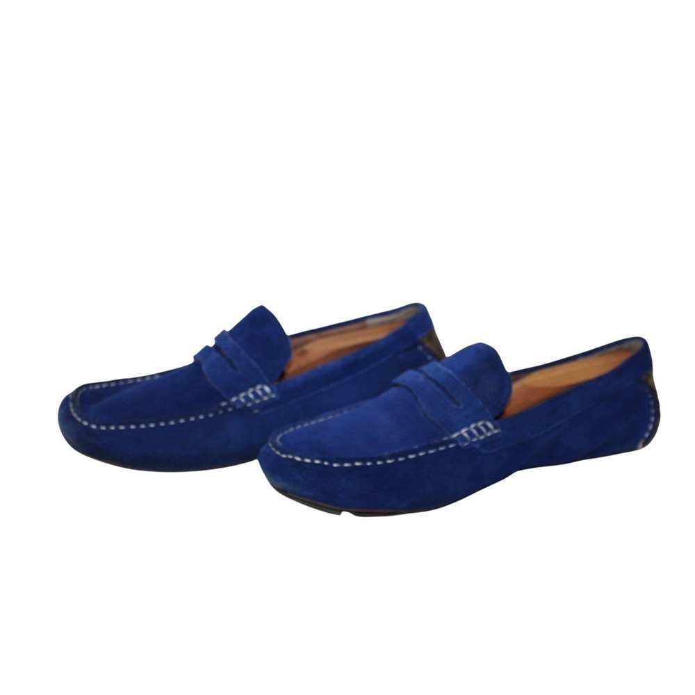 Alfani Tigger Driving Loafers Mens 10M Blue Suede Penny Loafers Slip On